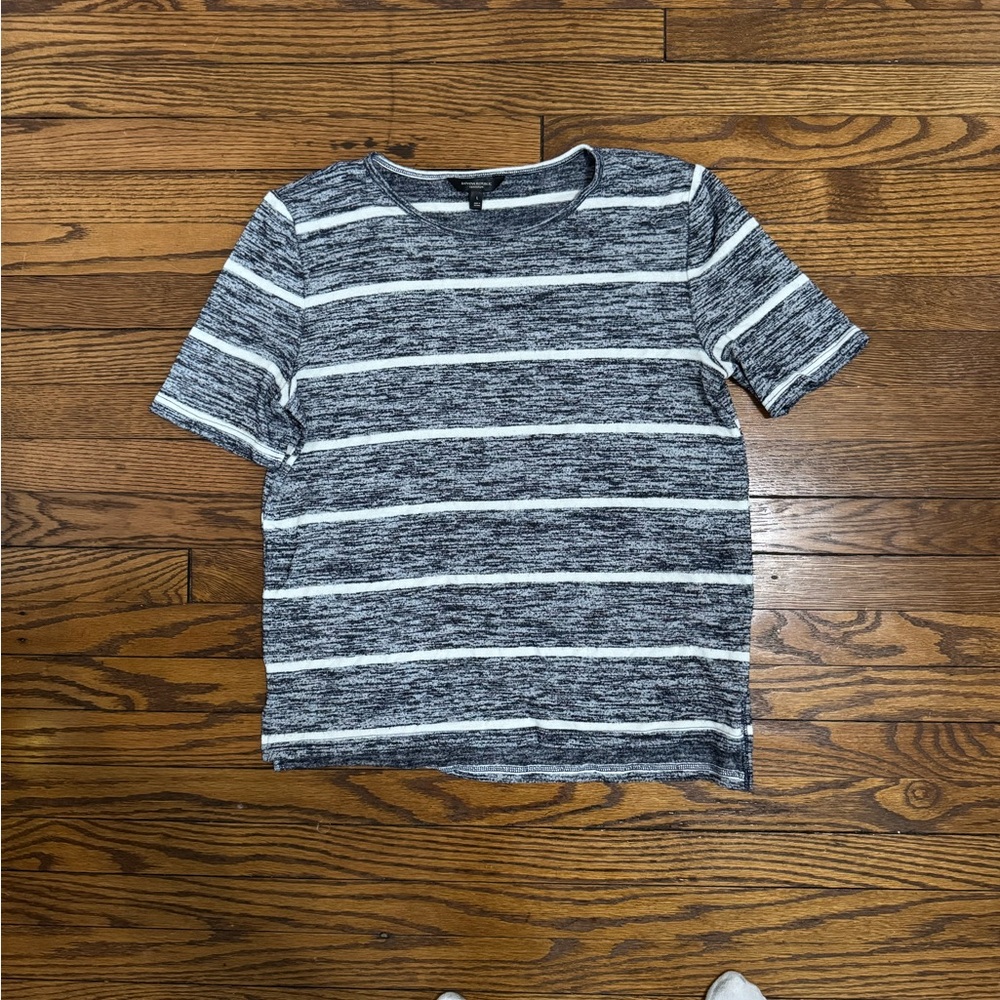 BANANA REPUBLIC LUXESPUN Women Striped Relaxed Soft Tshirt L
